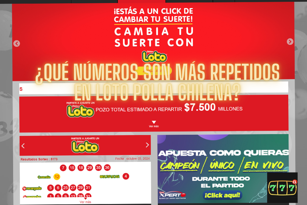 ¿Qué números son más repetidos en Loto Polla Chilena?